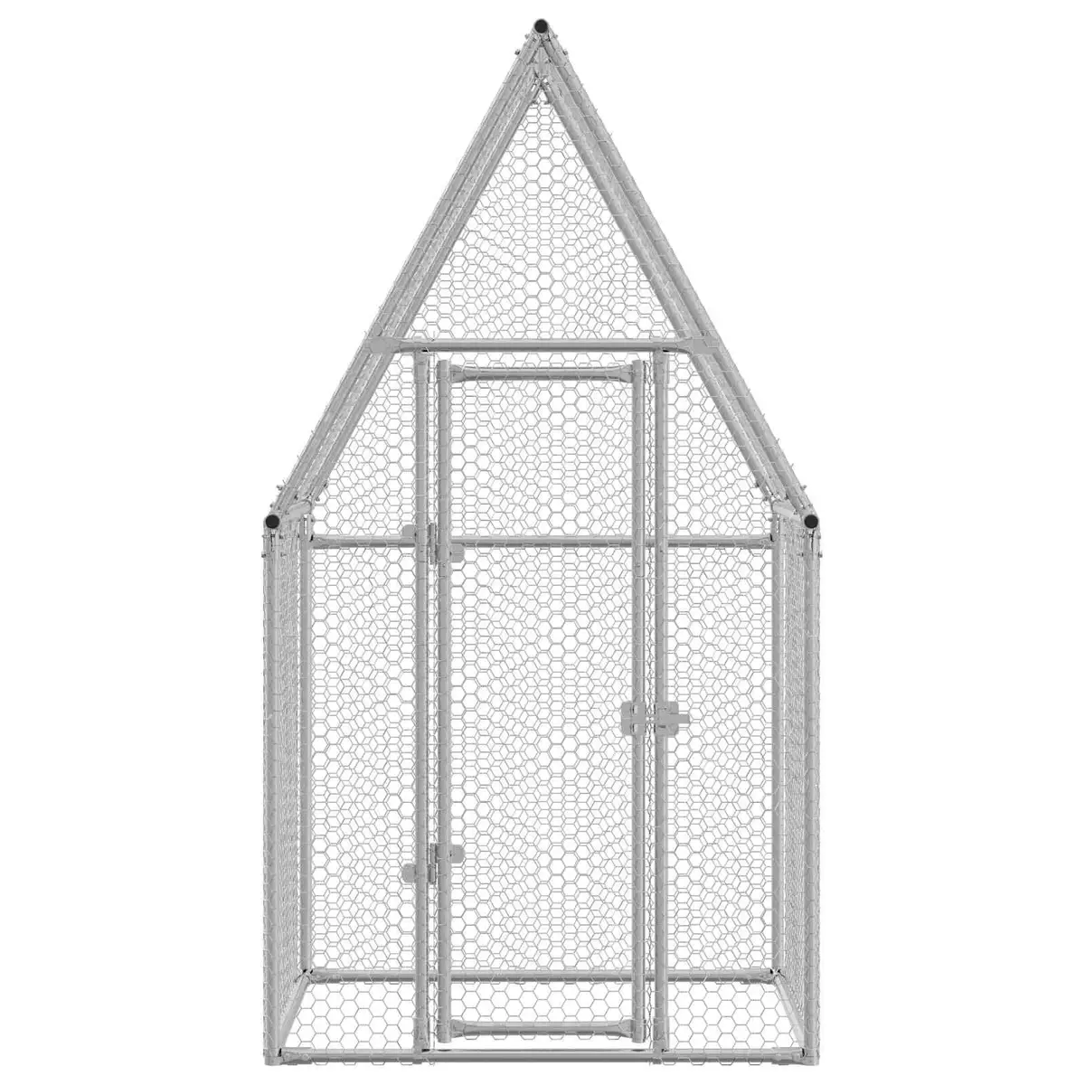 Chicken Cage Galvanised Steel Walk In Hen Run 100x100x190 cm