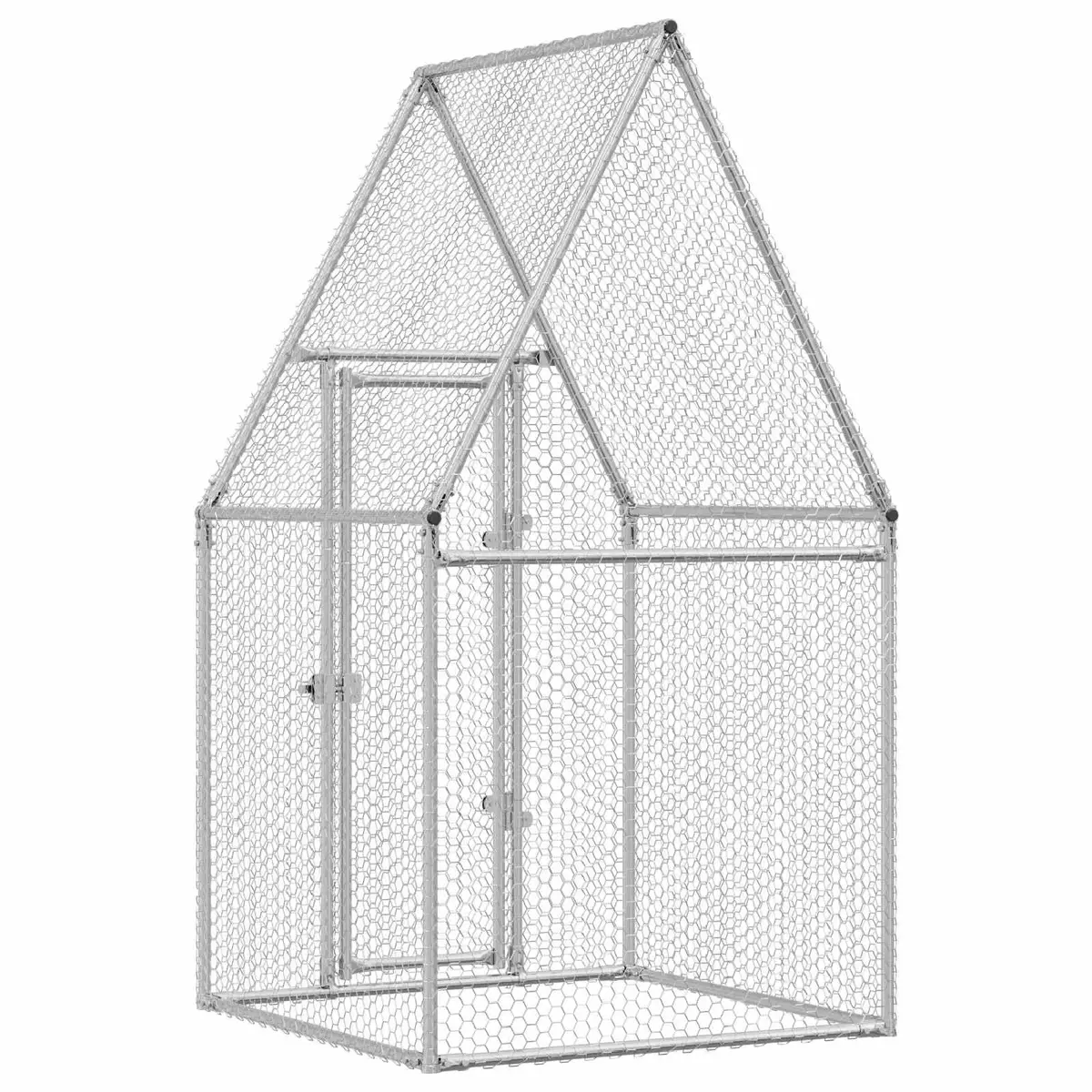 Chicken Cage Galvanised Steel Walk In Hen Run 100x100x190 cm