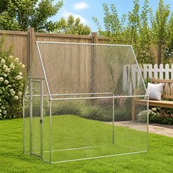 You're Going to Love This Silver Chicken Cage for Your Pets