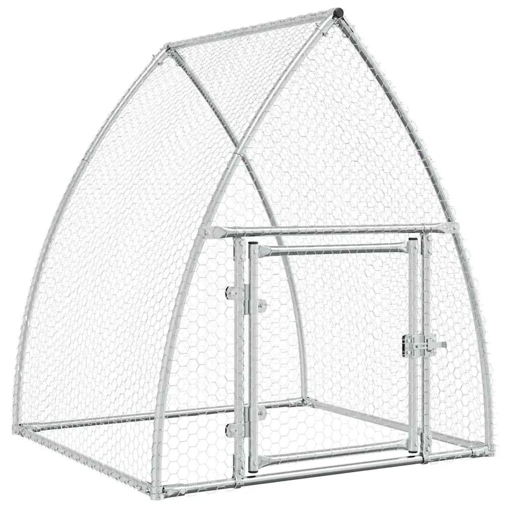Chicken Cage Galvanised Steel Walk-in Outdoor Enclosure for Small Animals 100 x 105 x 120 cm