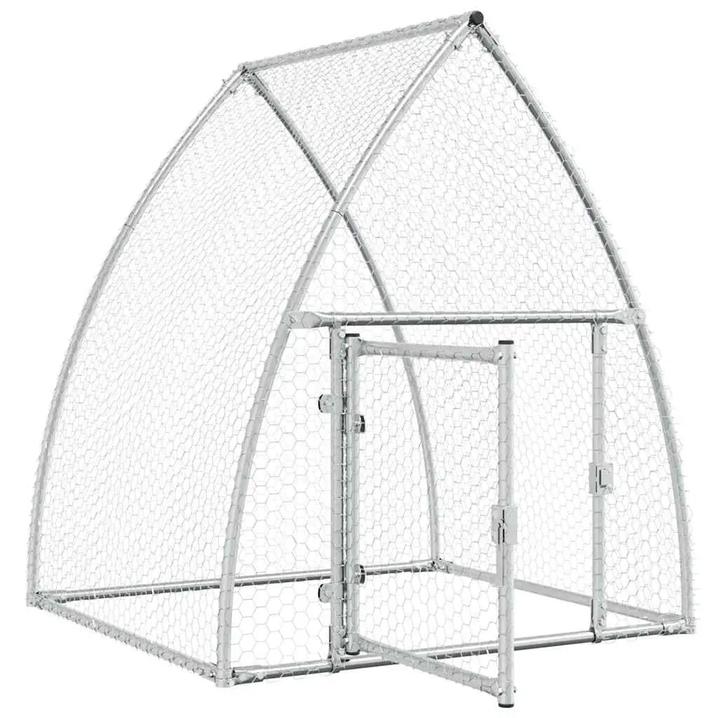 Chicken Cage Galvanised Steel Walk-in Outdoor Enclosure for Small Animals 100 x 105 x 120 cm