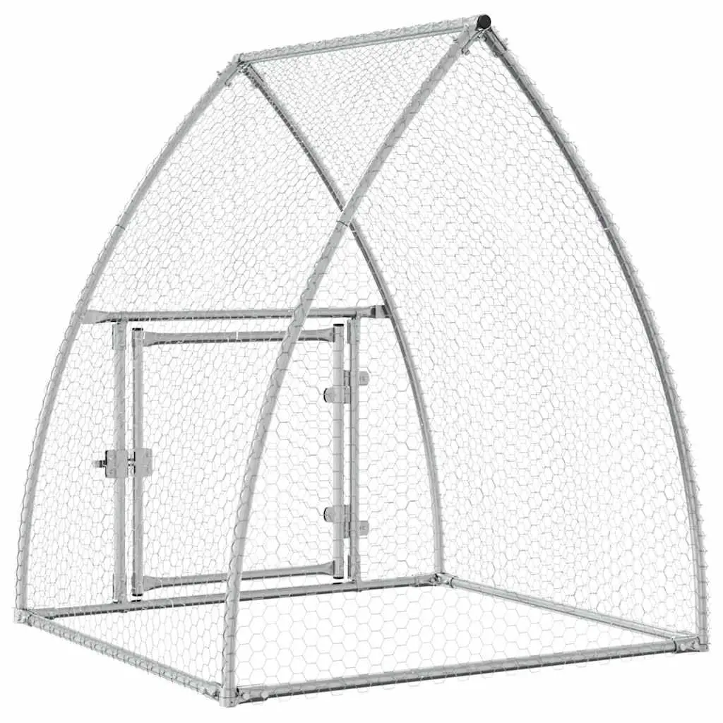 Chicken Cage Galvanised Steel Walk-in Outdoor Enclosure for Small Animals 100 x 105 x 120 cm