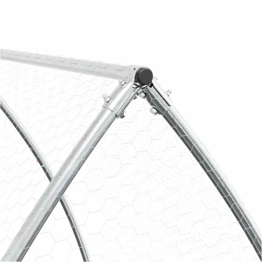 Chicken Cage Galvanised Steel Walk-in Outdoor Enclosure for Small Animals 100 x 105 x 120 cm