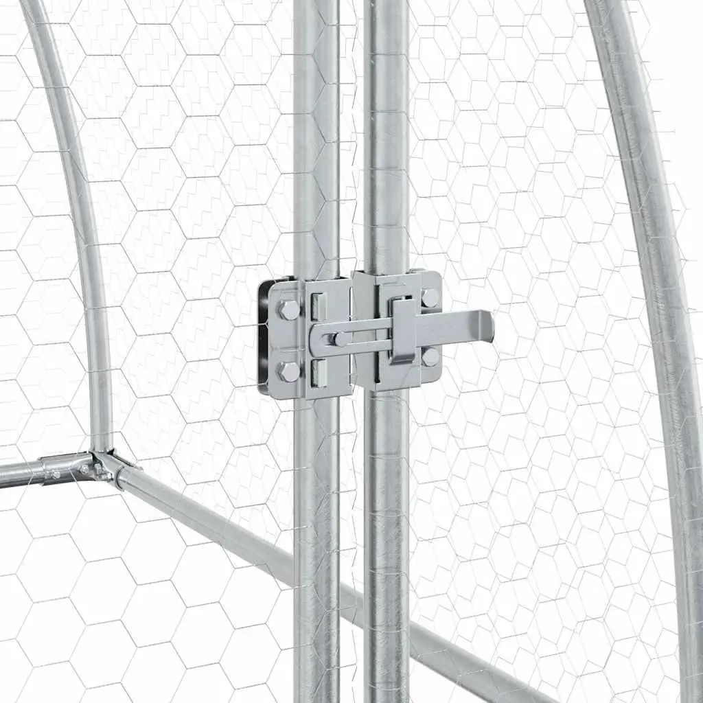 Chicken Cage Galvanised Steel Walk-in Outdoor Enclosure for Small Animals 100 x 105 x 120 cm