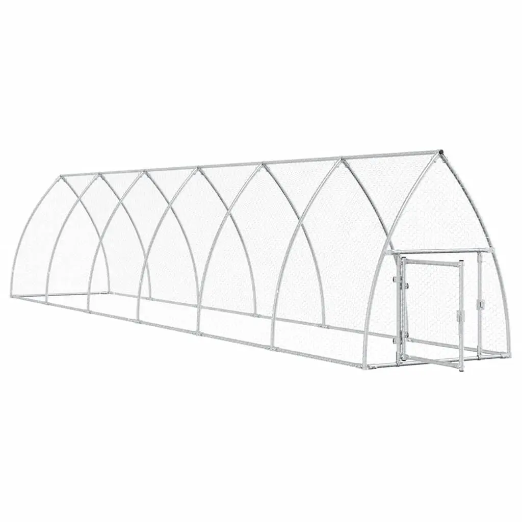 Chicken Cage Galvanised Steel 600x105x120cm Outdoor Enclosure Small Animals Hens
