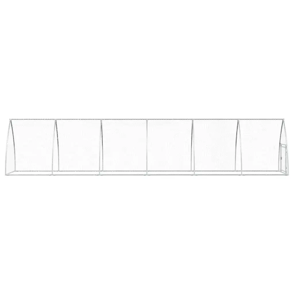 Chicken Cage Galvanised Steel 600x105x120cm Outdoor Enclosure Small Animals Hens
