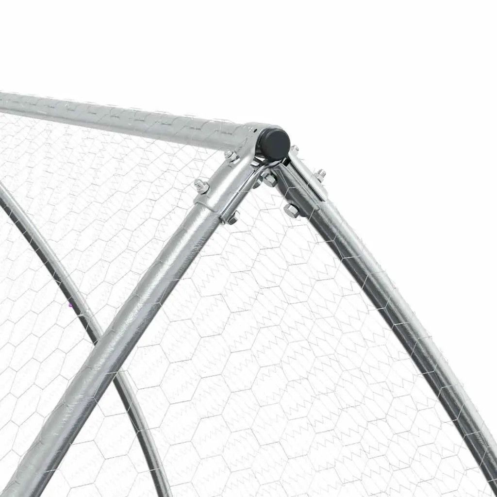 Chicken Cage Galvanised Steel 600x105x120cm Outdoor Enclosure Small Animals Hens