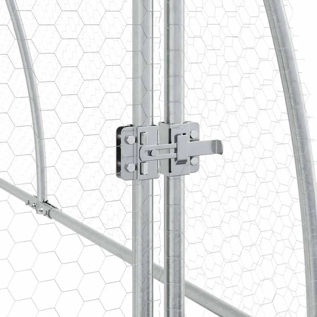 Chicken Cage Galvanised Steel 600x105x120cm Outdoor Enclosure Small Animals Hens