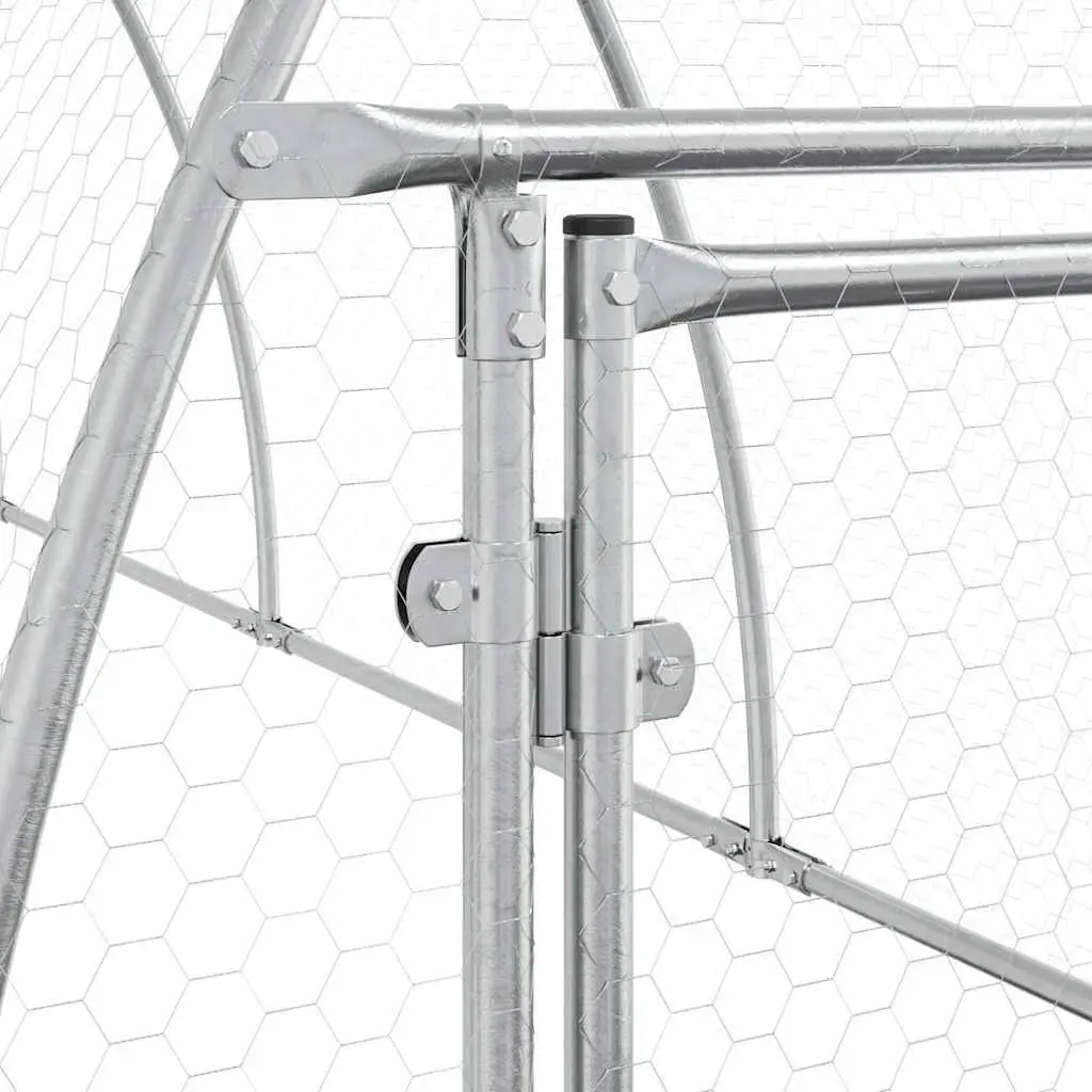 Chicken Cage Galvanised Steel 600x105x120cm Outdoor Enclosure Small Animals Hens