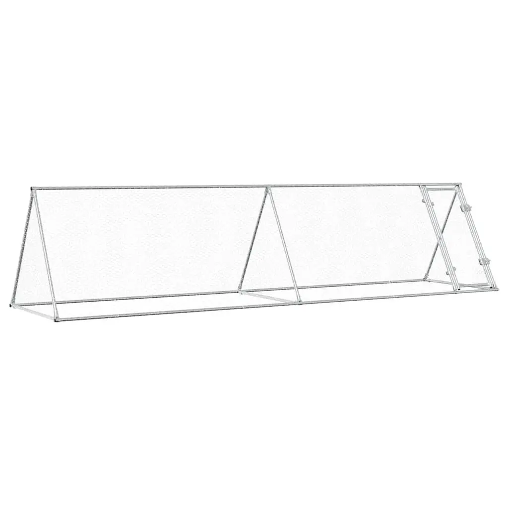 Chicken Cage Galvanised Steel Walk In Coop 400x105x91 cm