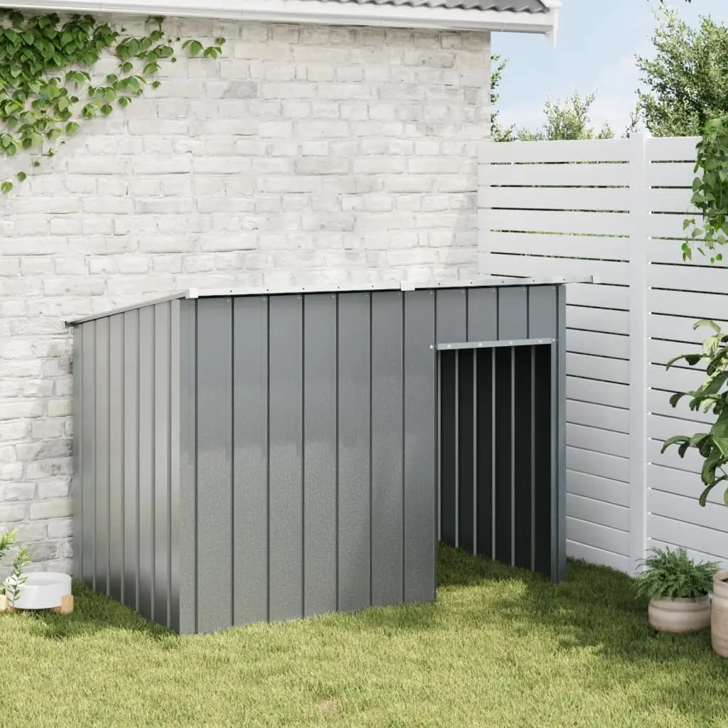 Dog Kennel Galvanised Steel Construction Anthracite Outdoor Shelter 153 x 91 x 110 cm