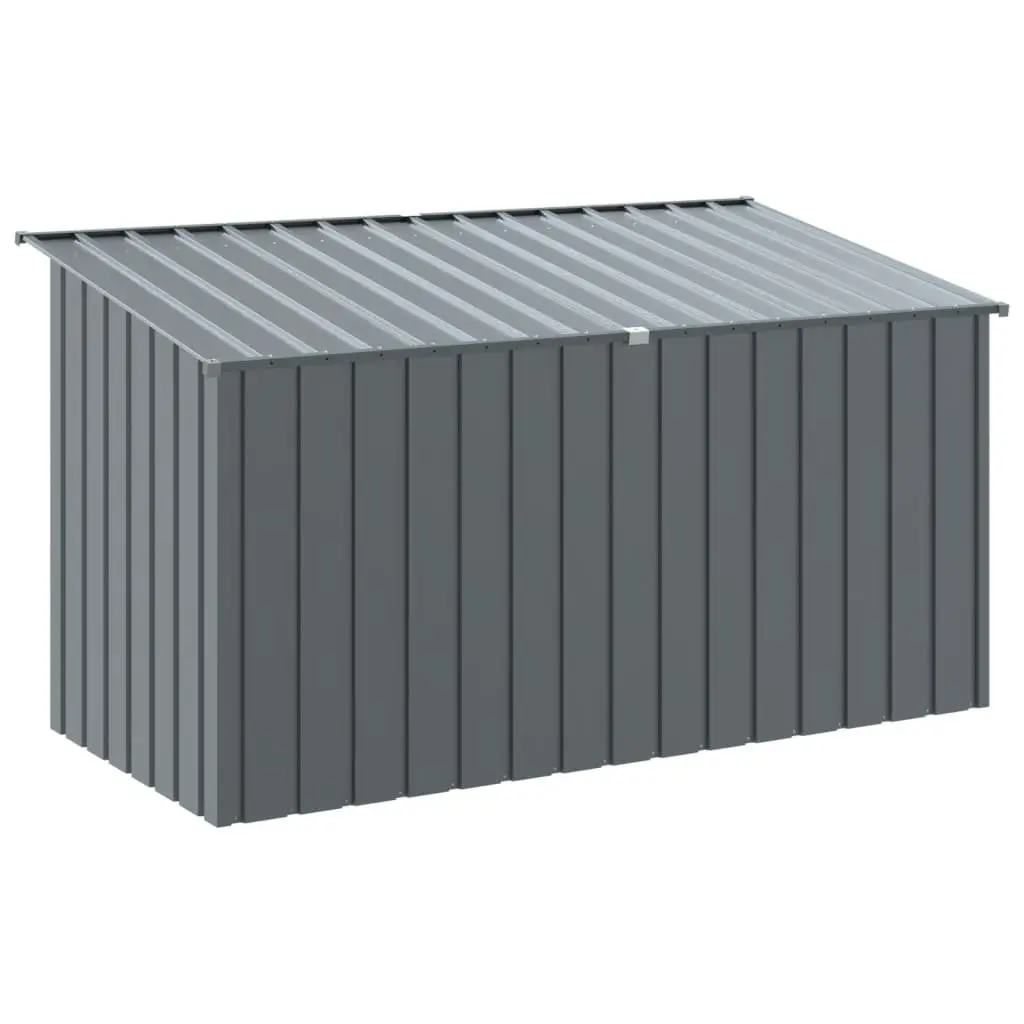 Dog House with Roof Anthracite Galvanised Steel Outdoor Pet Kennel Shelter