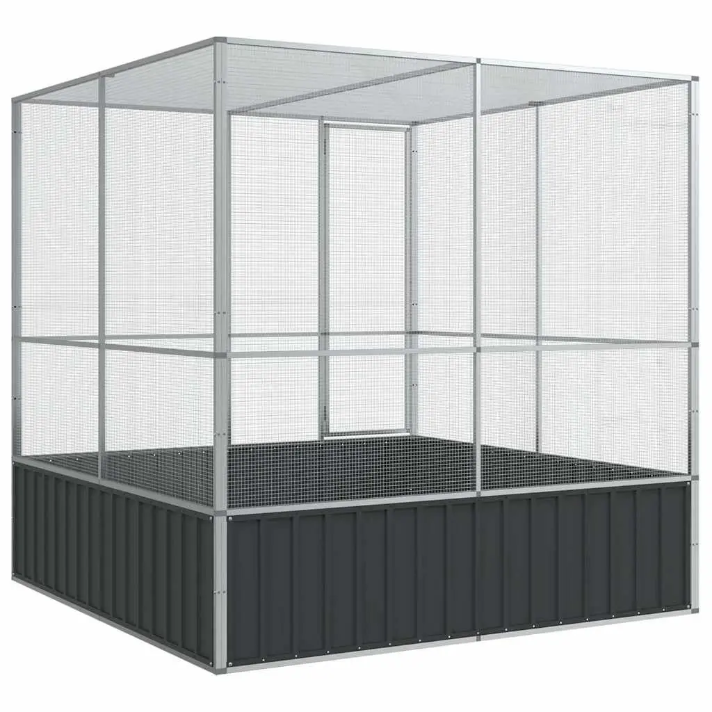Bird Aviary Large Galvanised Steel Cage 211x207x212cm