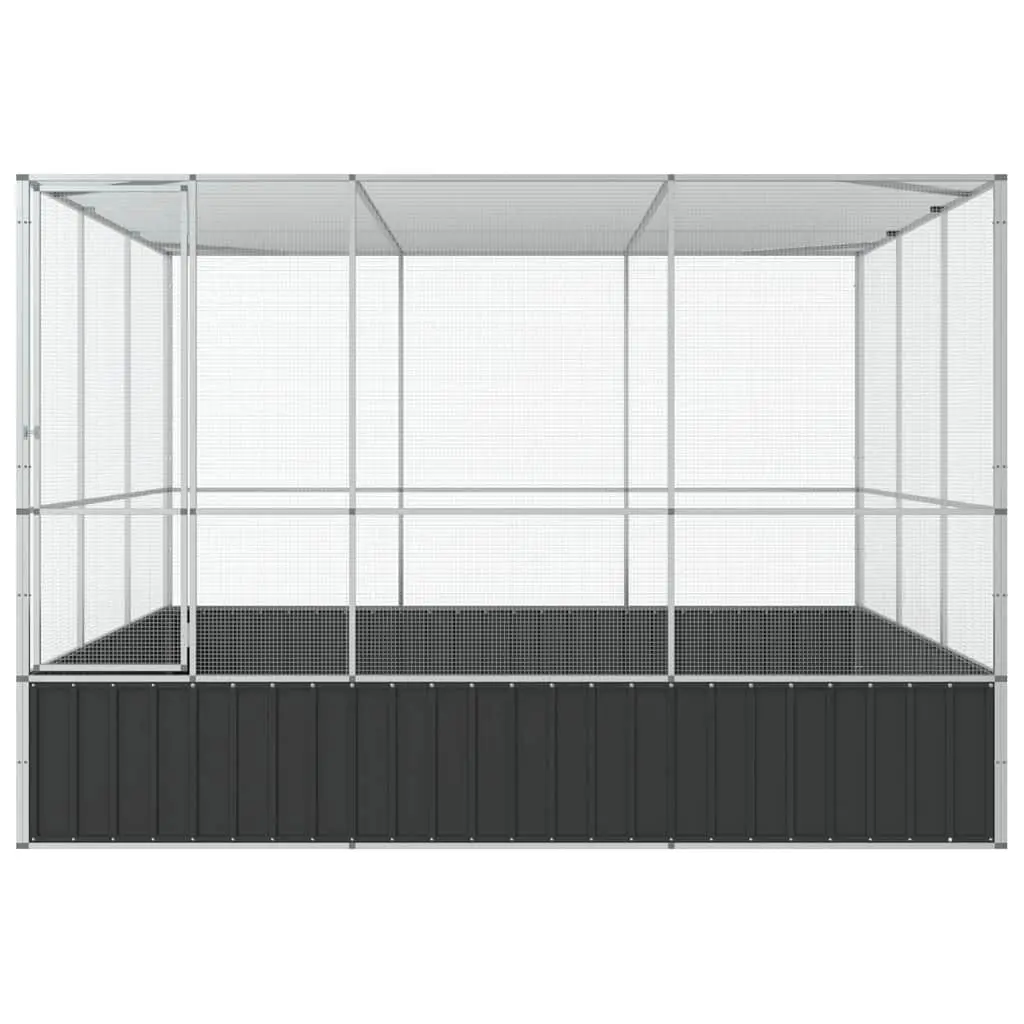 Bird Cage Large Aviary Steel Mesh 311x307x212cm Galvanised Outdoor Enclosure