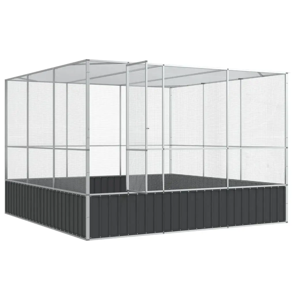 Bird Cage Large Aviary Steel Mesh 311x307x212cm Galvanised Outdoor Enclosure