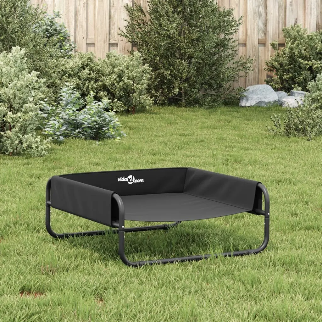 Dog Bed Elevated Oxford Fabric Steel Frame Anthracite Indoor Outdoor Pet Cot