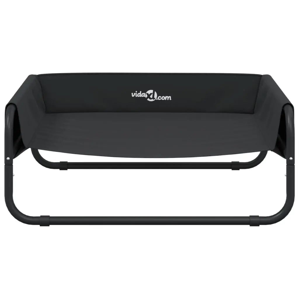 Dog Bed Elevated Oxford Fabric Steel Frame Anthracite Indoor Outdoor Pet Cot