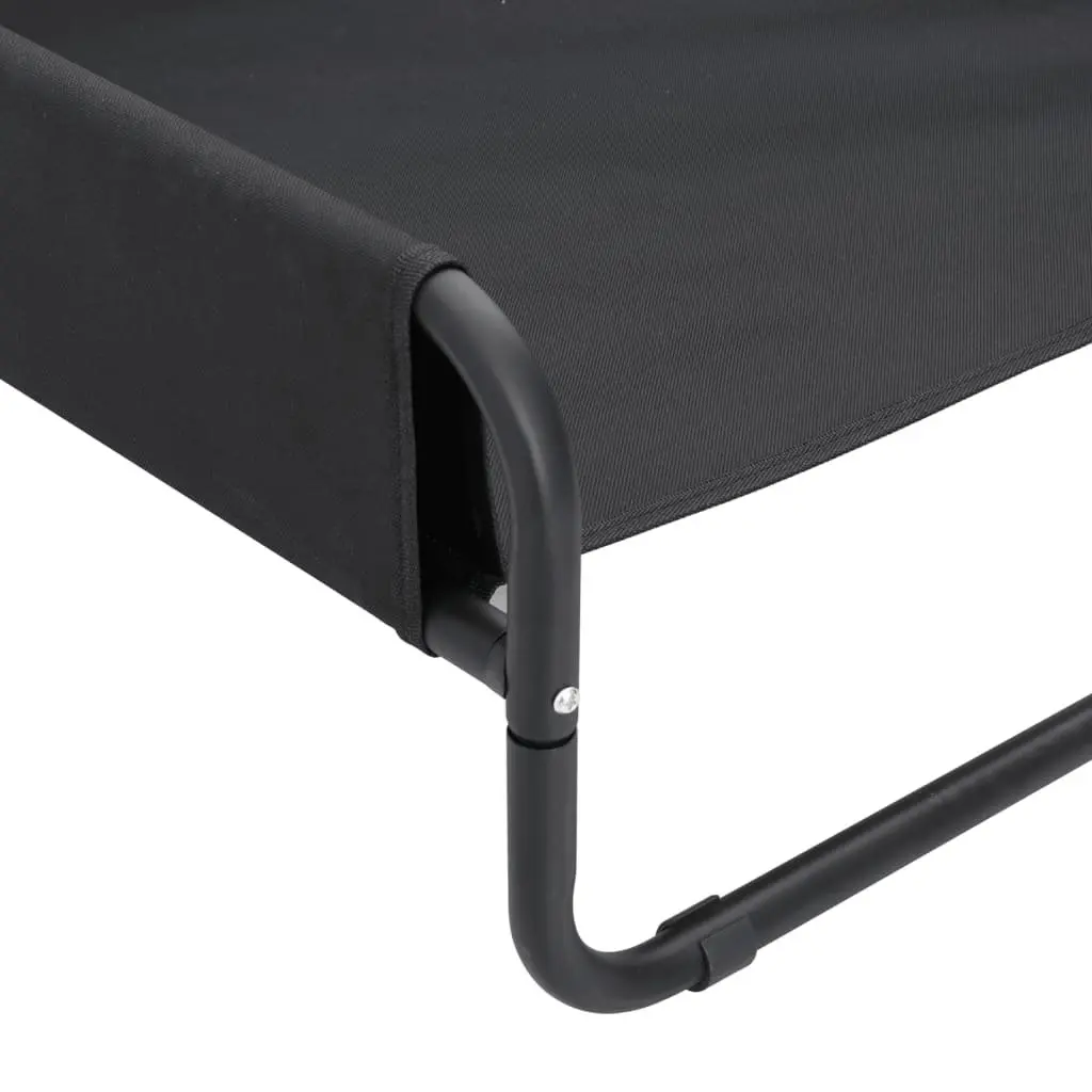 Dog Bed Elevated Oxford Fabric Steel Frame Anthracite Indoor Outdoor Pet Cot