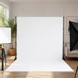 Backdrop Stand Black 254x243cm Adjustable Photography Studio Display Banner