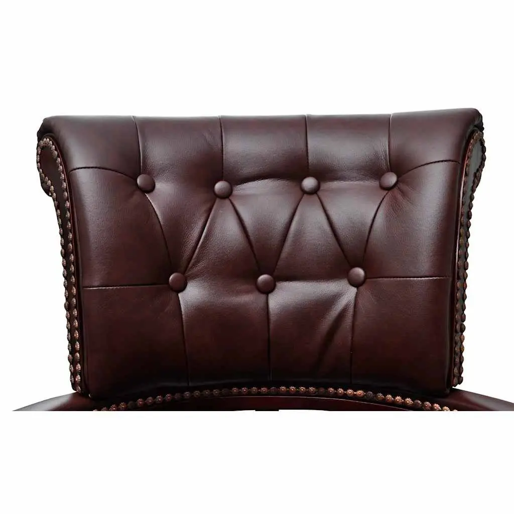 Swivel Office Chair Brown Adjustable Height
