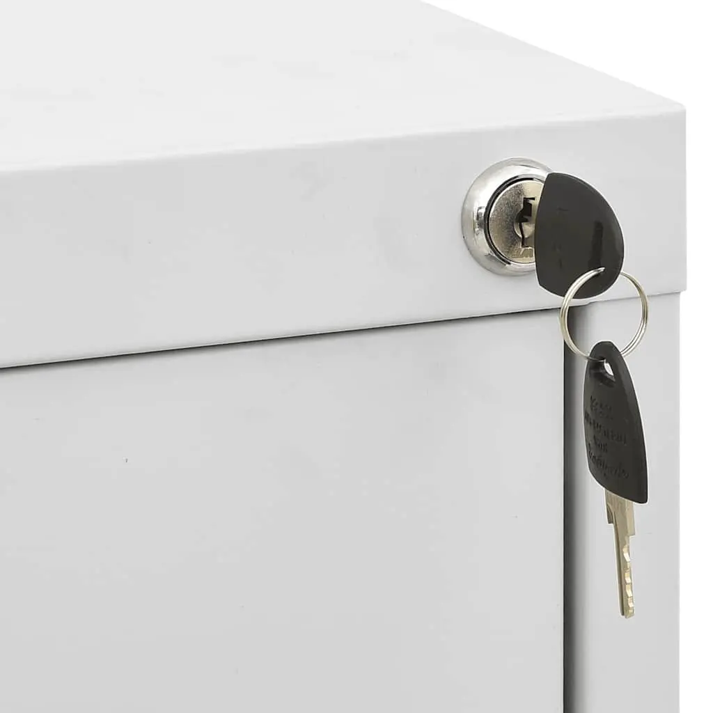 Filing Cabinet Steel 3 Drawer Organiser Grey