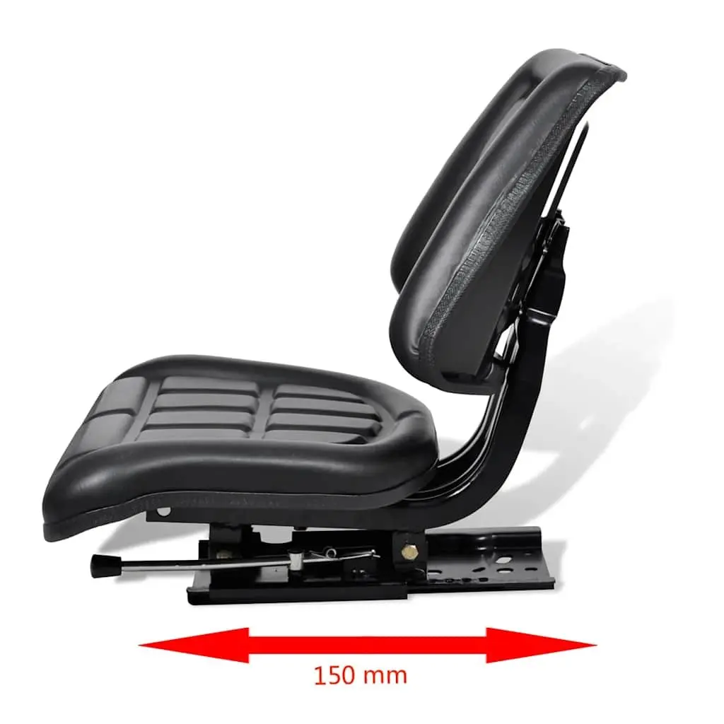 Tractor Seat Padded Foam Backrest Black