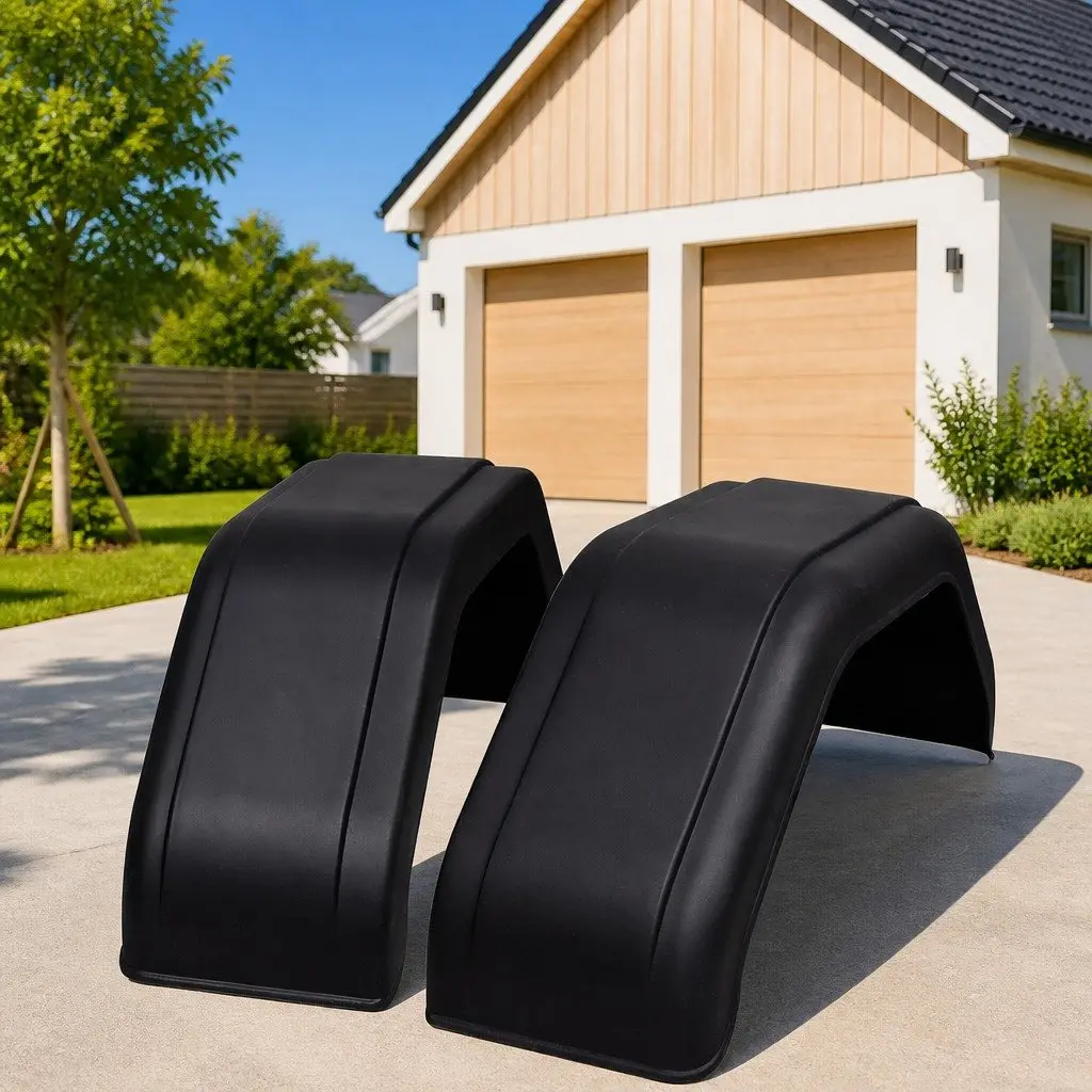 Mudguard Set for Trailers 220 x 760 mm Black