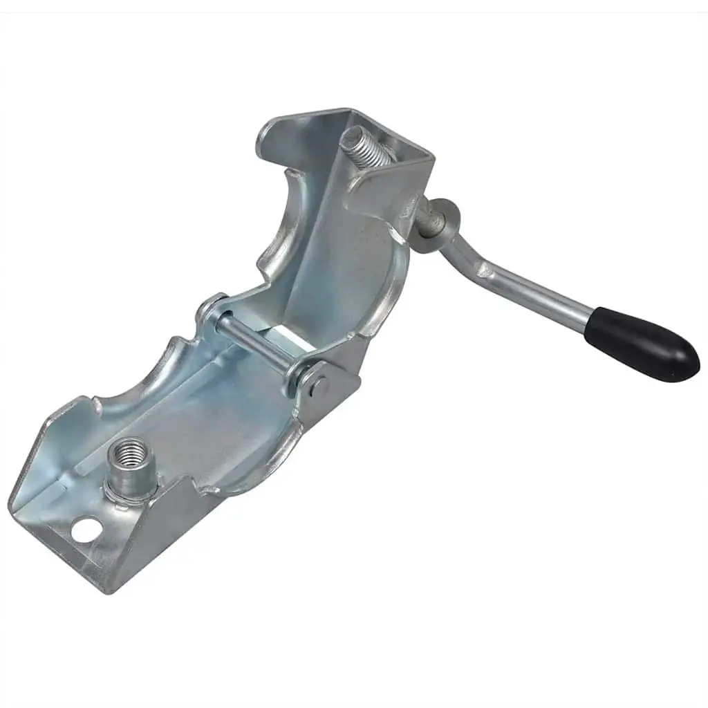 48mm Jockey Wheel Trailer Coupling Split Clamp Silver Caravan Tow Ball