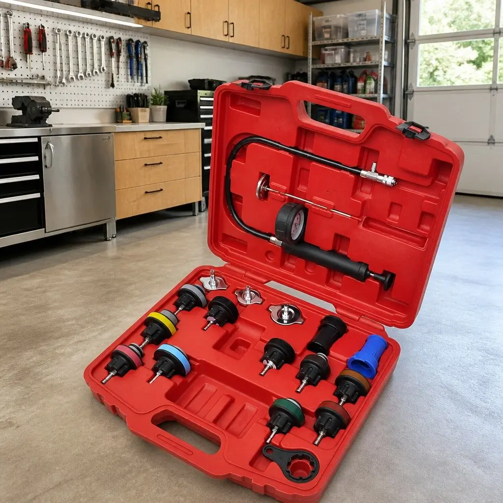 Radiator Pressure Tester Kit with 18 Pieces