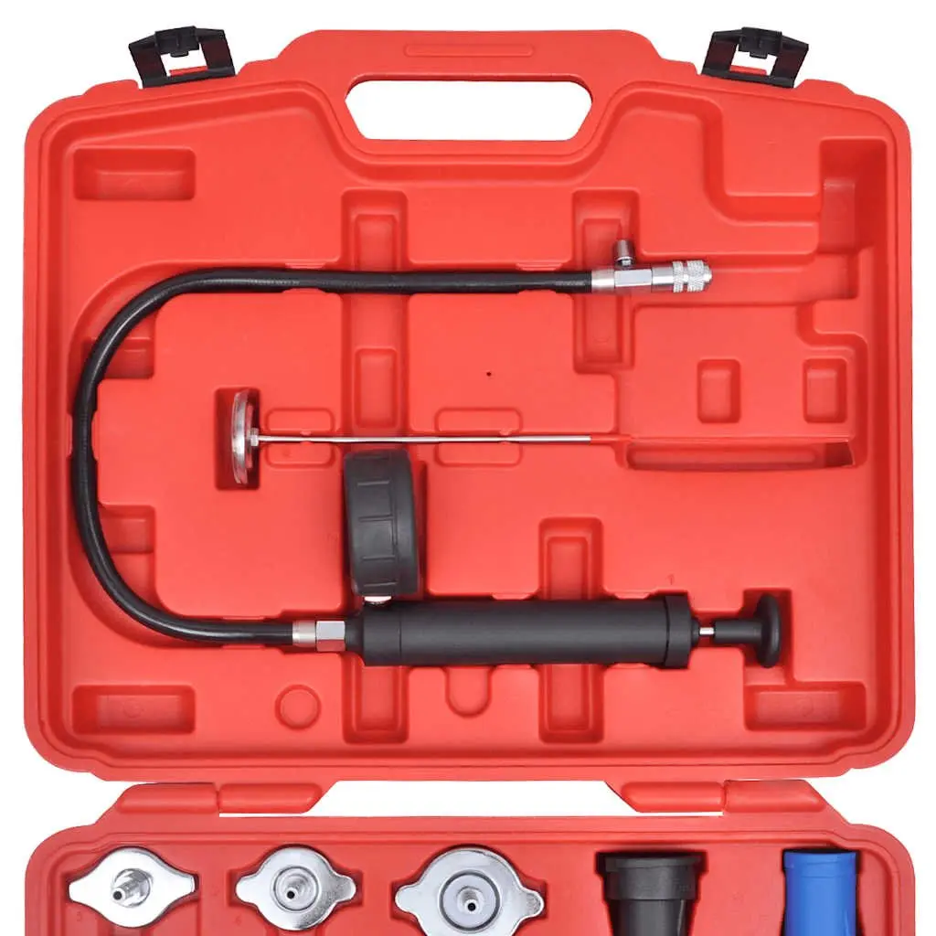 Radiator Pressure Tester Kit 18 Piece Cooling System Leak Detection Tool Set