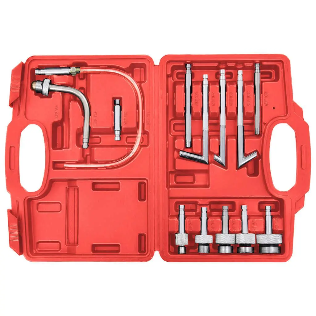 Manual Transmission Fluid Dispenser Kit 7.5L with 13 Adapters for Gearbox Oil Filling