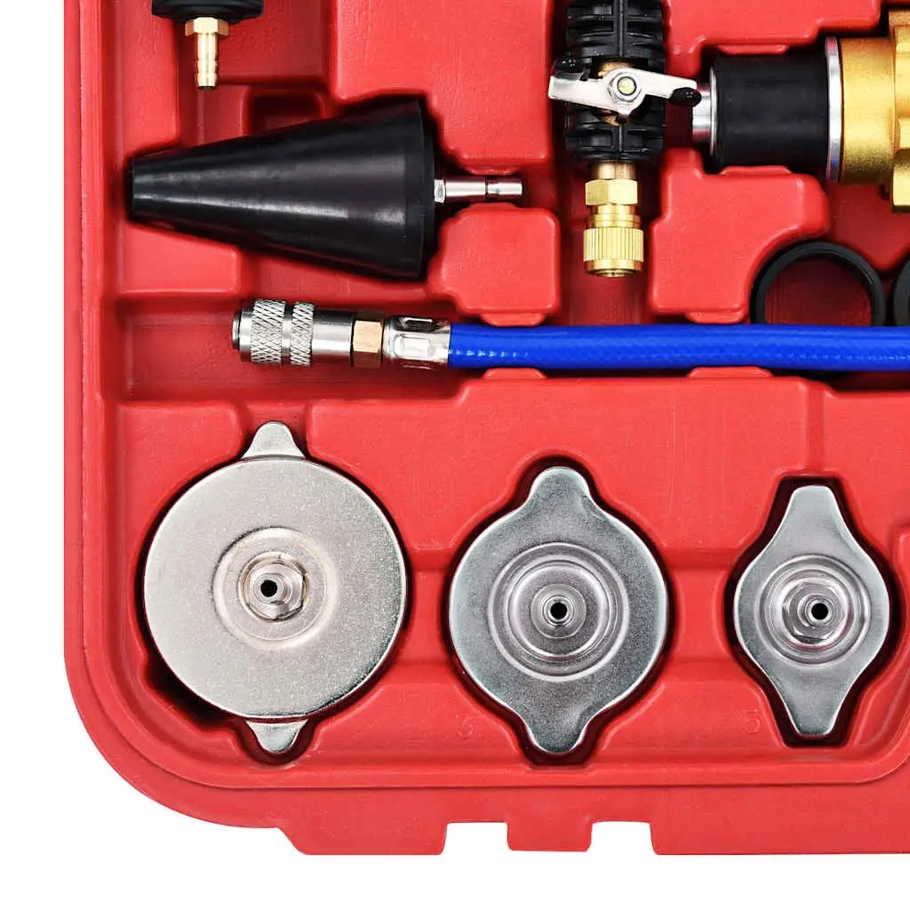 28 Piece Radiator Cap Adapter Set Cooling System Pressure Tester Kit for Automotive Diagnostics