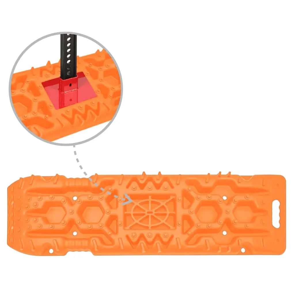 Traction Boards 2 pcs Orange Recovery Track Off-Road Traction Mats Vehicle