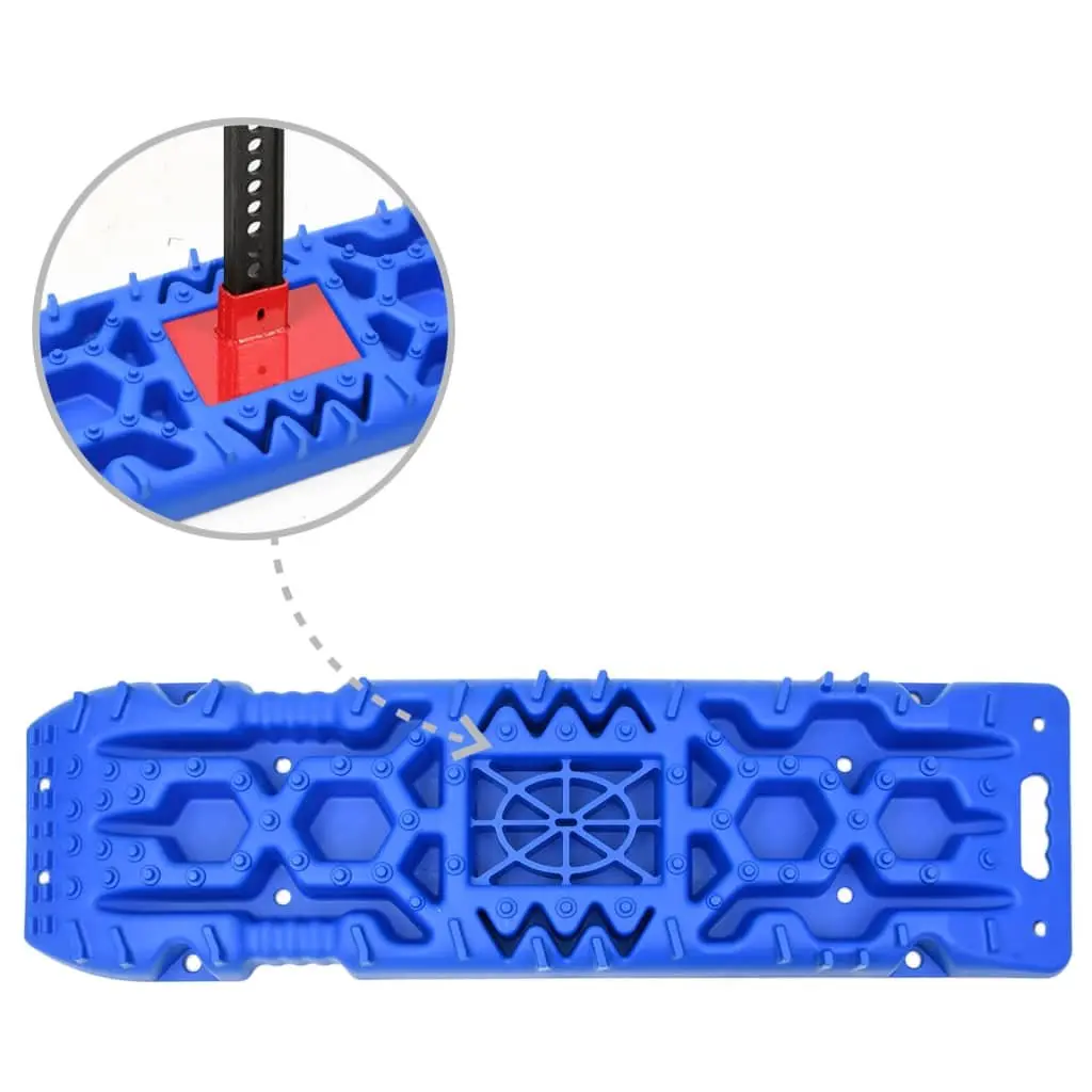 Traction Boards 2 pcs Blue Recovery Tracks Off-Road Emergency Vehicle Wheel Grip