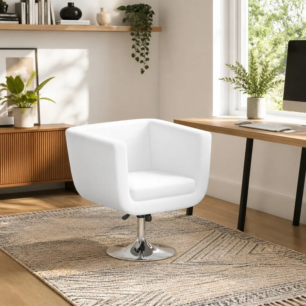 White Swivel Armchair