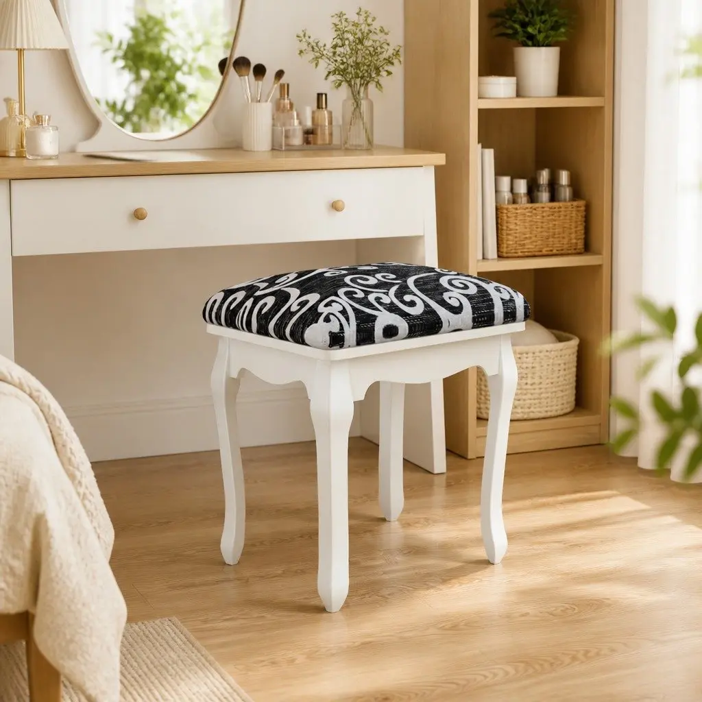 Vintage Dressing Stool for Bedroom Comfort