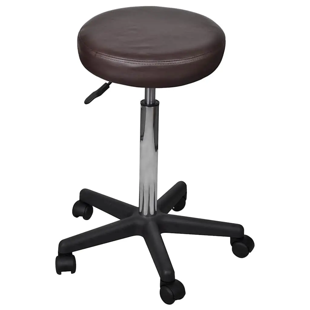 Brown Office Stool for Height Adjustment