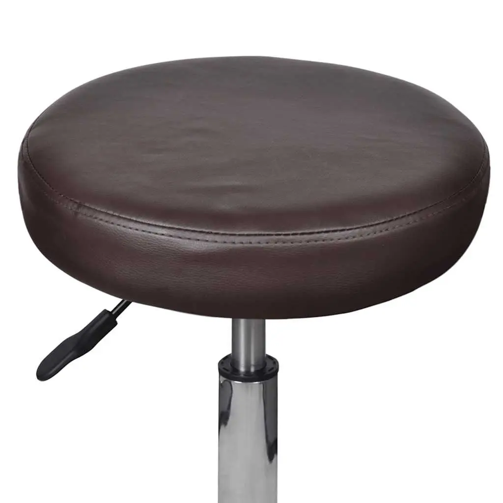 Brown Office Stool for Height Adjustment