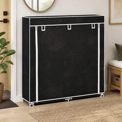 Your 5-Tier Black Shoe Cabinet for Easy Organization
