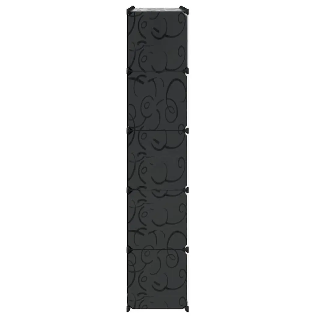 Modular Cabinet 14 Compartments Black Wardrobe Storage Cupboard