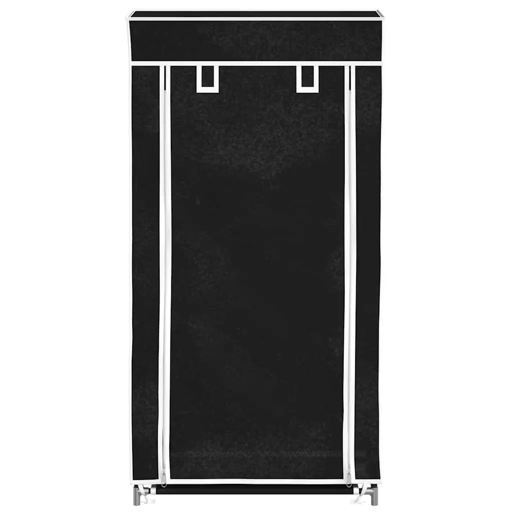 Shoe Cabinet Fabric Organiser 5-Tier with Removable Cover for Neat Storage Black