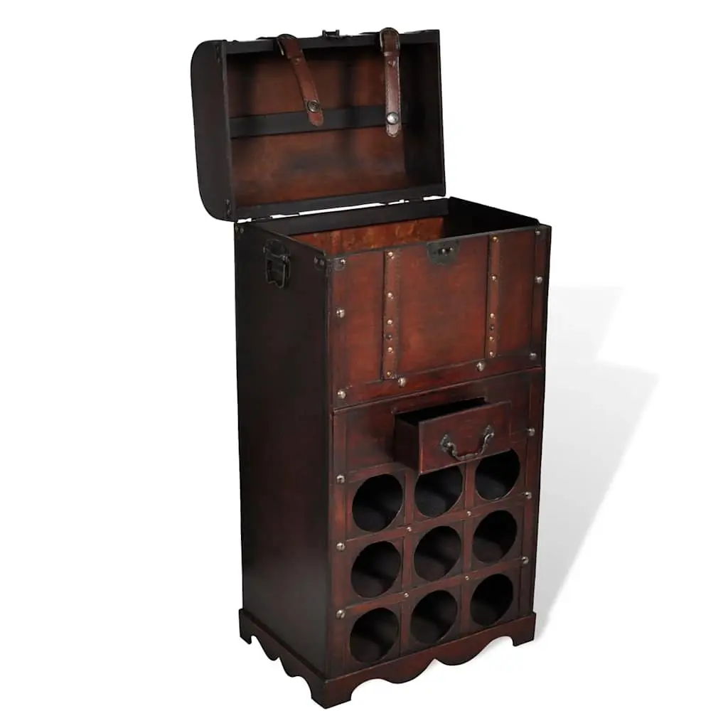 Wooden Wine Rack for 9 Bottles