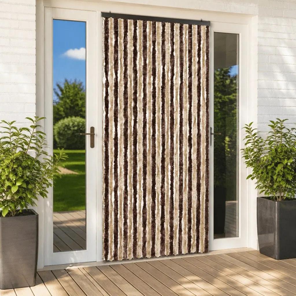 Insect Curtain Chenille Beige Light Brown 100x220 cm