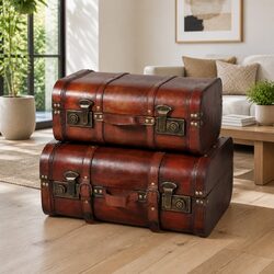 You’ll Love These Wooden Storage Chests Set of 2