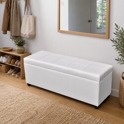 Your Stylish Wooden Storage Bench with Comfort