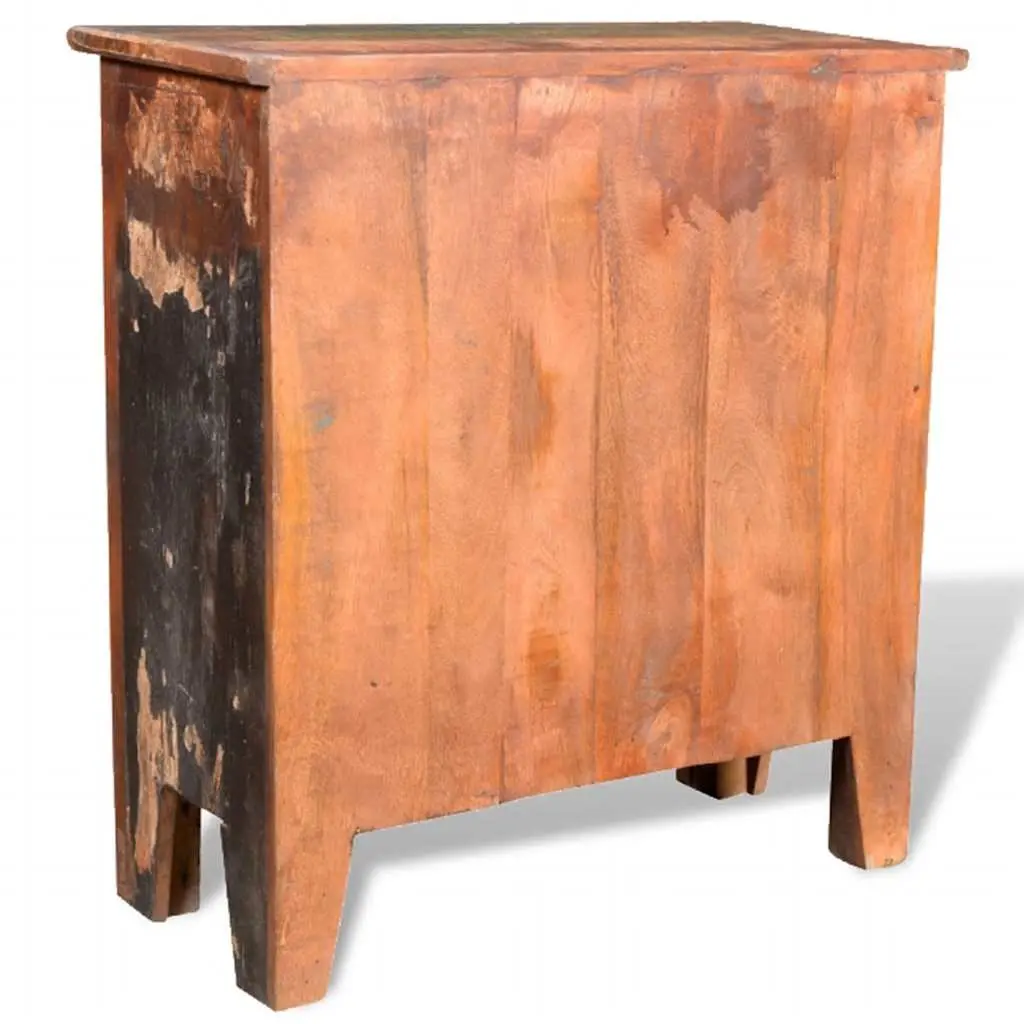 Reclaimed Wood Chest of Drawers Vintage Style 4 Drawer Brown Furniture