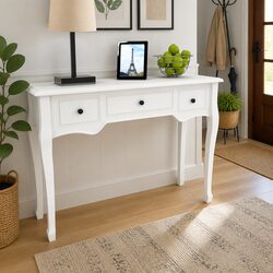 Your Friendly White Console Dressing Table with Storage