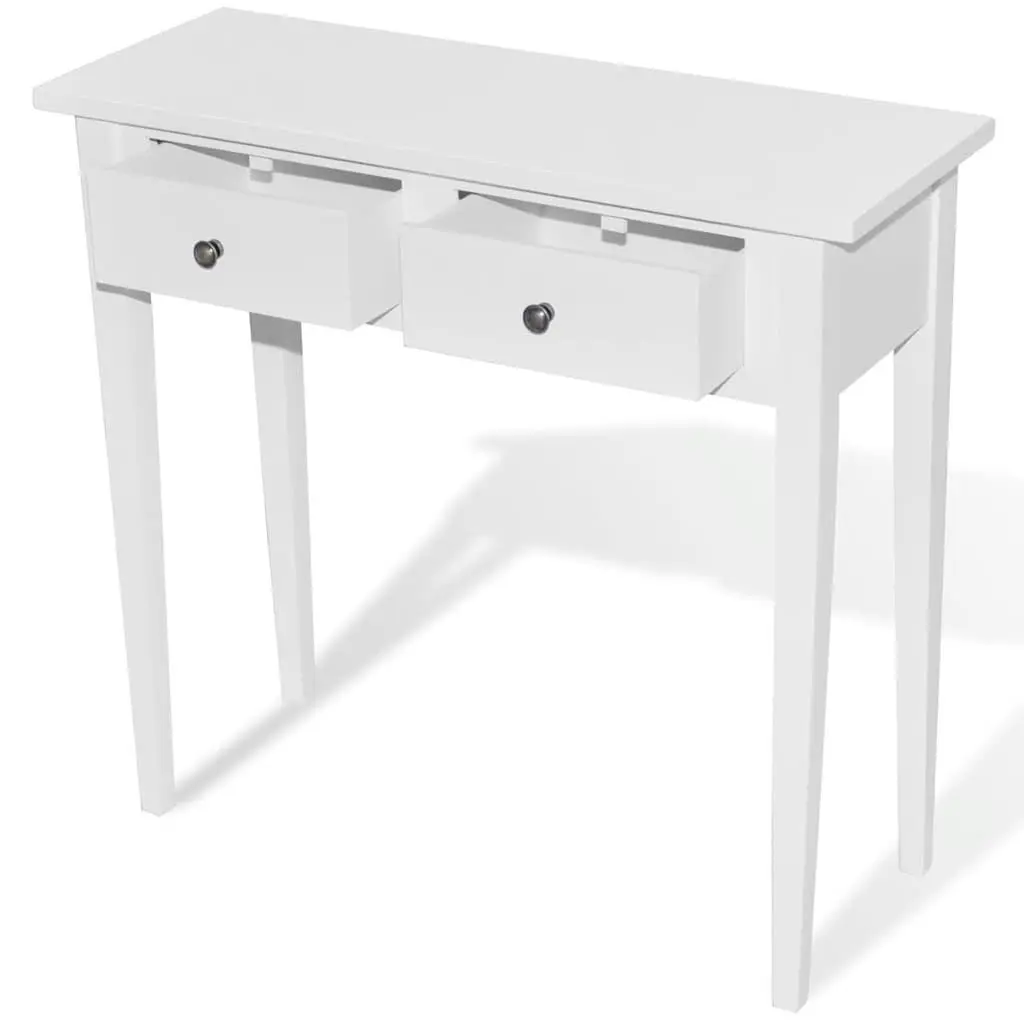 White Console Table with Ample Storage
