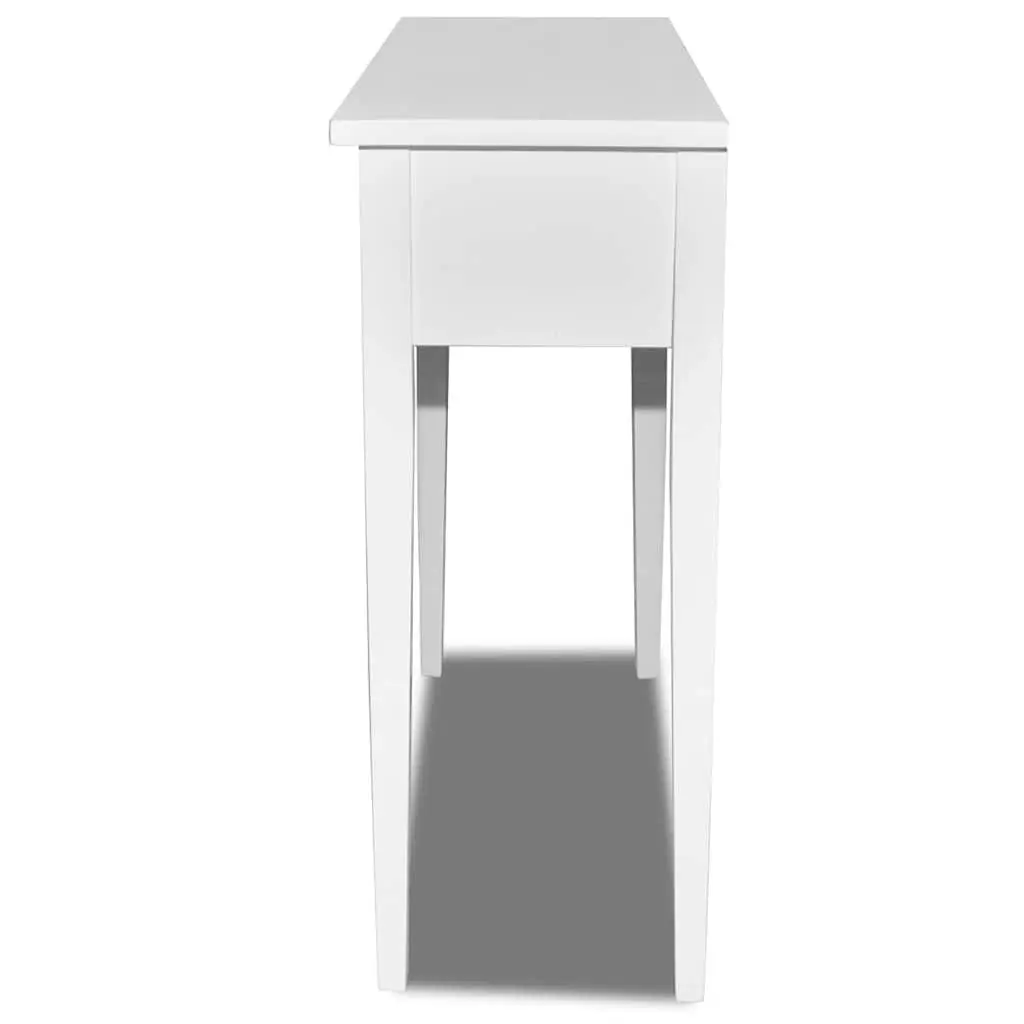 White Console Table with Ample Storage