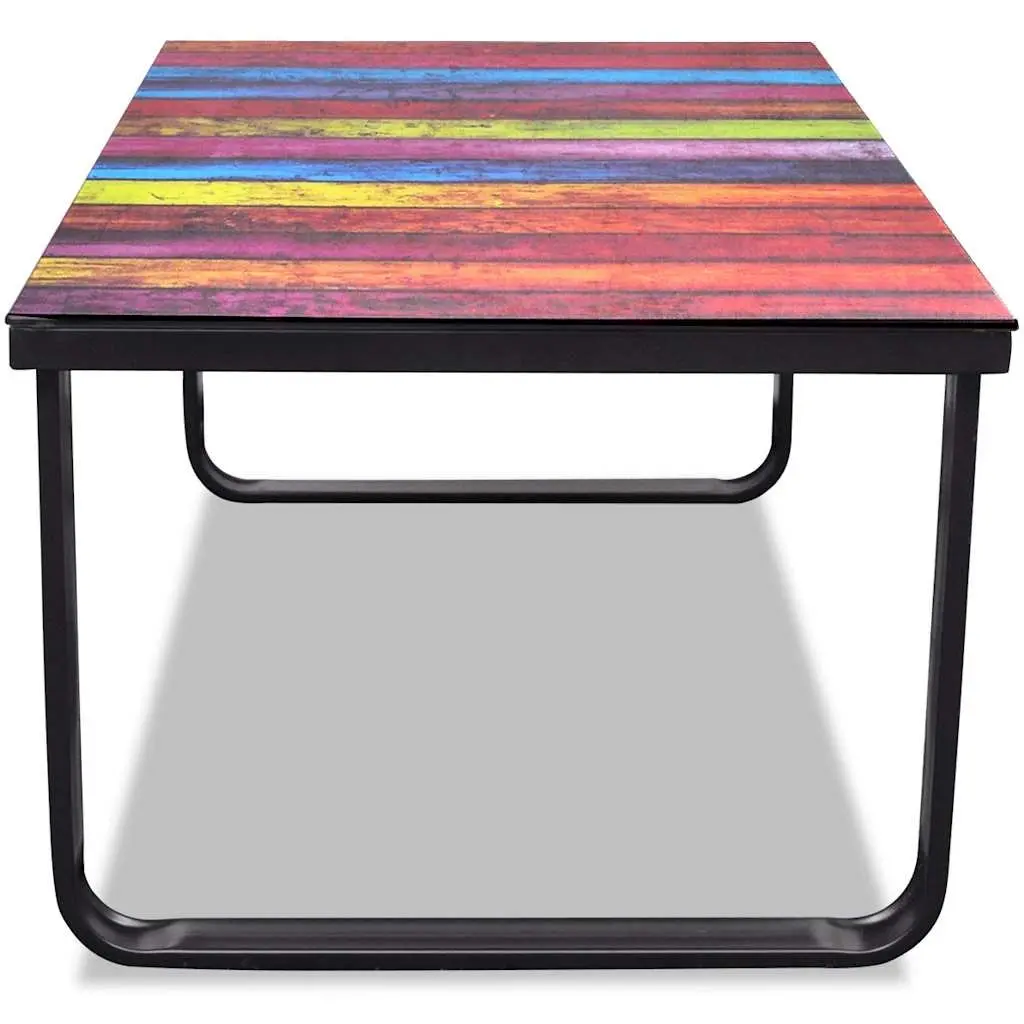 Coffee Table with Rainbow Top